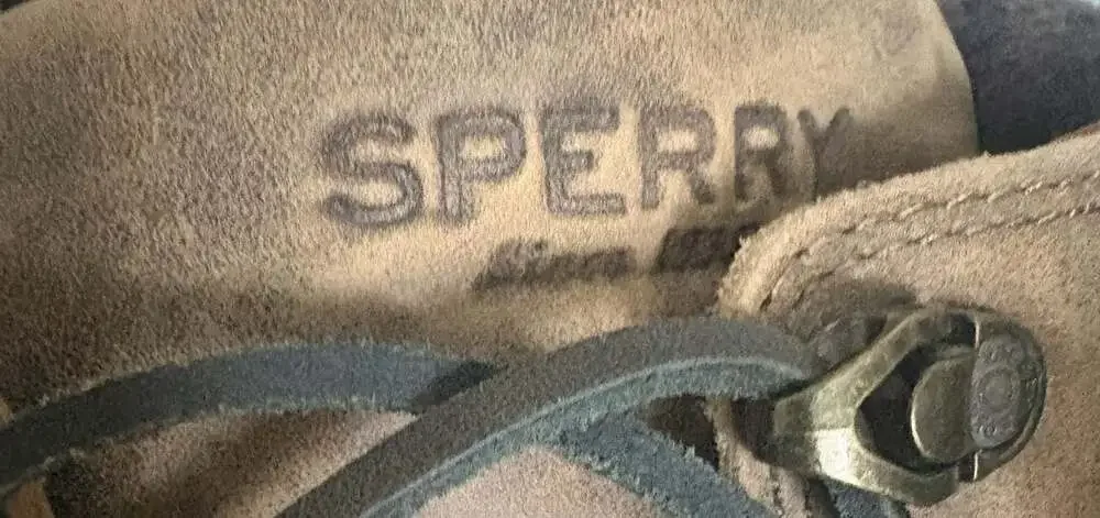 Sperry Saltwater Duck Boots Women’s 8 Tan Leather Waterproof Plaid Cuff Zip Lac